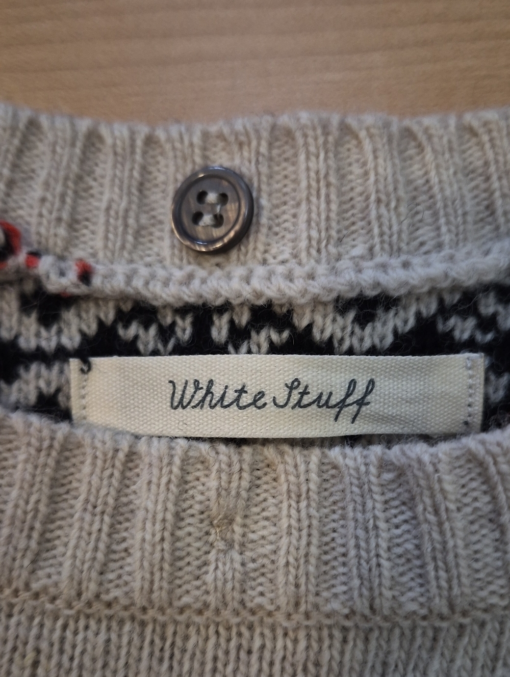 White Stuff Women's Size Small Star Fairisle Knit Poncho - Picture 4 of 8